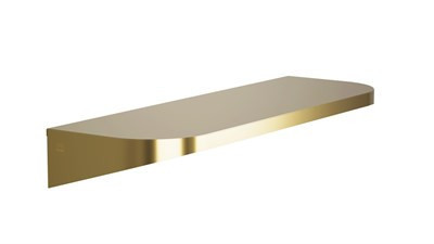 Bradley Elvari Shelf, 8 x 24, 20 Gauge Stainless — Brushed Brass