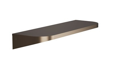 Bradley Elvari Shelf with Hooks, 8 X 24, 20 Gauge Stainless — Brushed Bronze