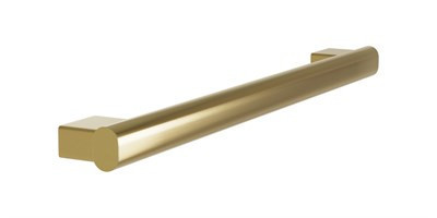 Bradley Elvari Oval Grab Bar, 24" — Brushed Brass