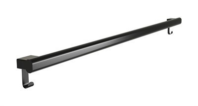 Bradley Elvari Oval Grab Bar with Hooks, 36" — Brushed Black