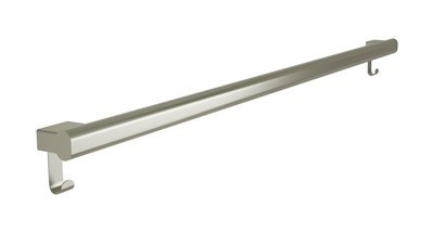 Bradley Elvari Oval Grab Bar with Hooks, 48" — Brushed Nickel