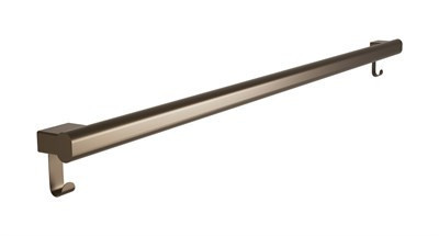 Bradley Elvari Oval Grab Bar with Hooks, 48" — Brushed Bronze