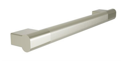Bradley Elvari Oval Grab Bar, Peened Grip, 18" — Brushed Nickel