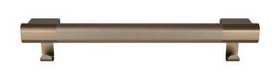 Bradley Elvari Oval Grab Bar With Hooks, Peened Grip, 18" — Brushed Bronze