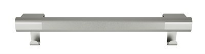 Bradley Elvari Oval Grab Bar with Peened Grip and Hooks, 24" — Brushed Stainless