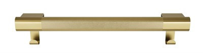 Bradley Elvari Oval Grab Bar with Peened Grip and Hooks, 36" — Brushed Brass