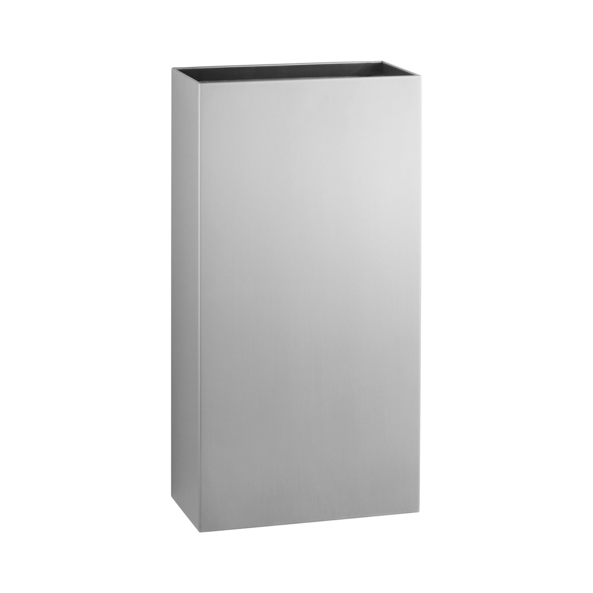 Bobrick B-9279 Surface-Mounted Waste Receptacle, Fino Collection, Satin Finish, 6-Gallon — Standard