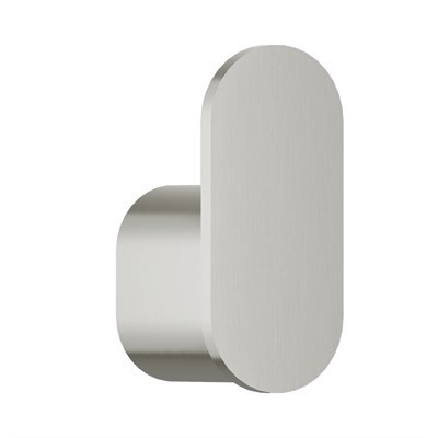 Bradley Elvari Single Robe Hook, Surface Mounted — Brushed Stainless
