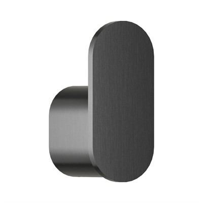 Bradley Elvari Single Robe Hook, Surface Mounted — Brushed Black