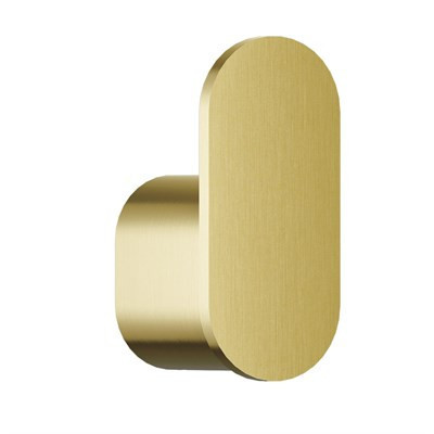 Bradley Elvari Single Robe Hook, Surface Mounted — Brushed Brass