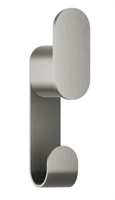 Bradley Elvari Double Robe Hook, Surface Mounted — Brushed Stainless