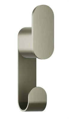 Bradley Elvari Double Robe Hook, Surface Mounted — Brushed Nickel