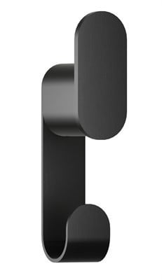 Bradley Elvari Double Robe Hook, Surface Mounted — Brushed Black