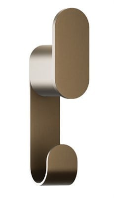 Bradley Elvari Double Robe Hook, Surface Mounted — Brushed Bronze