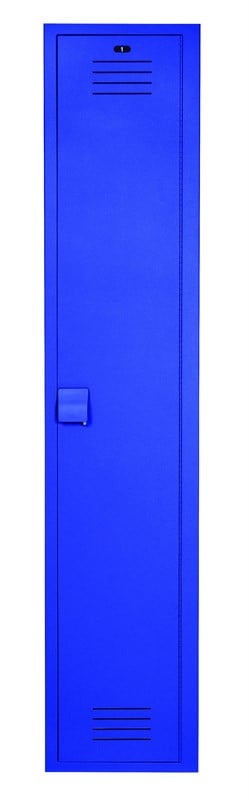 Bradley Plastic Locker, 12"W x 12"D x 60"H, 1-Tier — Blue