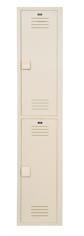 Bradley 12"W x 18"D x 60"H 2-Tier Plastic Locker — Beige