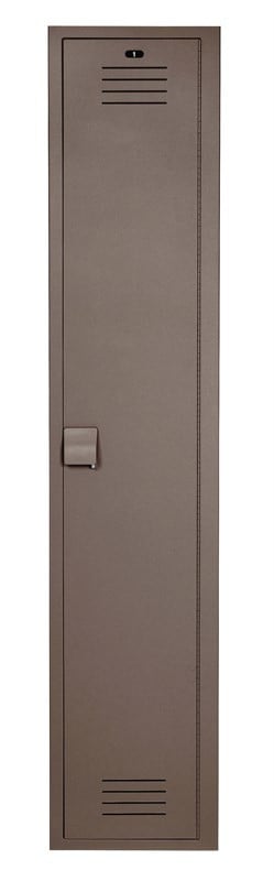 Bradley 12"W x 18"D x 72"H 1-Tier Plastic Locker — Toffee