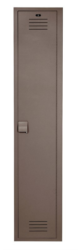 Bradley Plastic Locker, 15"W x 18"D x 72"H, 1-Tier — Toffee