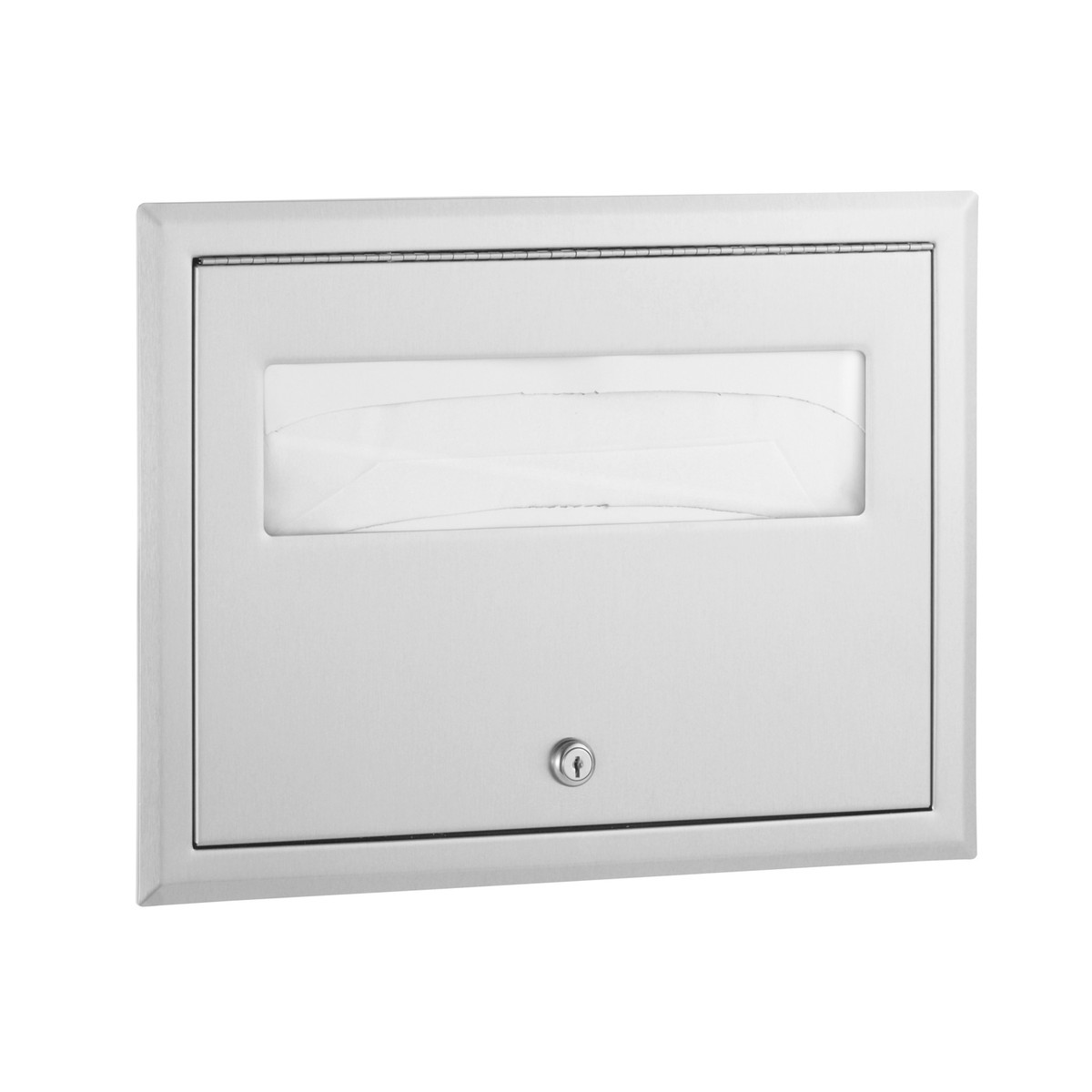 Bobrick Recessed Seat-Cover Dispenser — Satin Finish · B-301