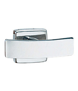 Bobrick Surface-Mounted Double Robe Hook — Bright Polished