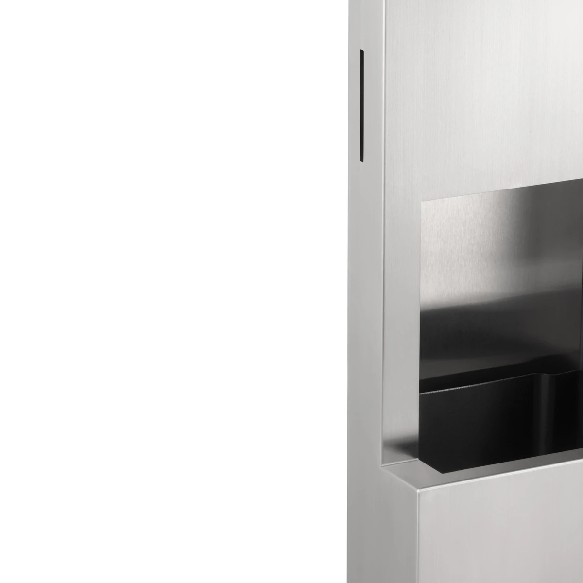 Bobrick Semi-Recessed Paper Towel Dispenser and Waste Receptacle, Satin Finish, 8.5-Gallon Waste — Satin Finish