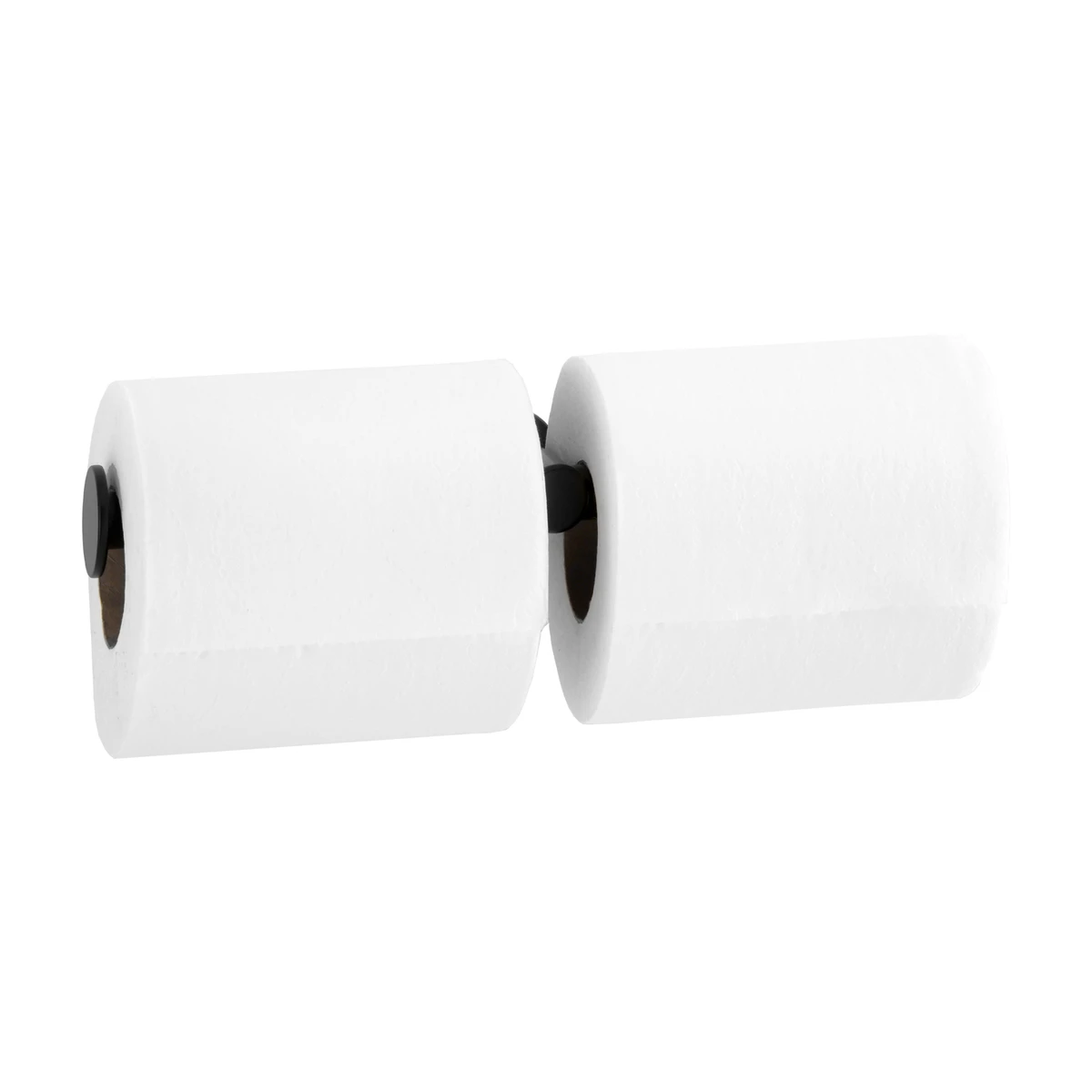Bobrick B-9547 Surface-Mounted Toilet Tissue Dispenser, Fino Collection, Satin Finish, Two Rolls — Matte Black