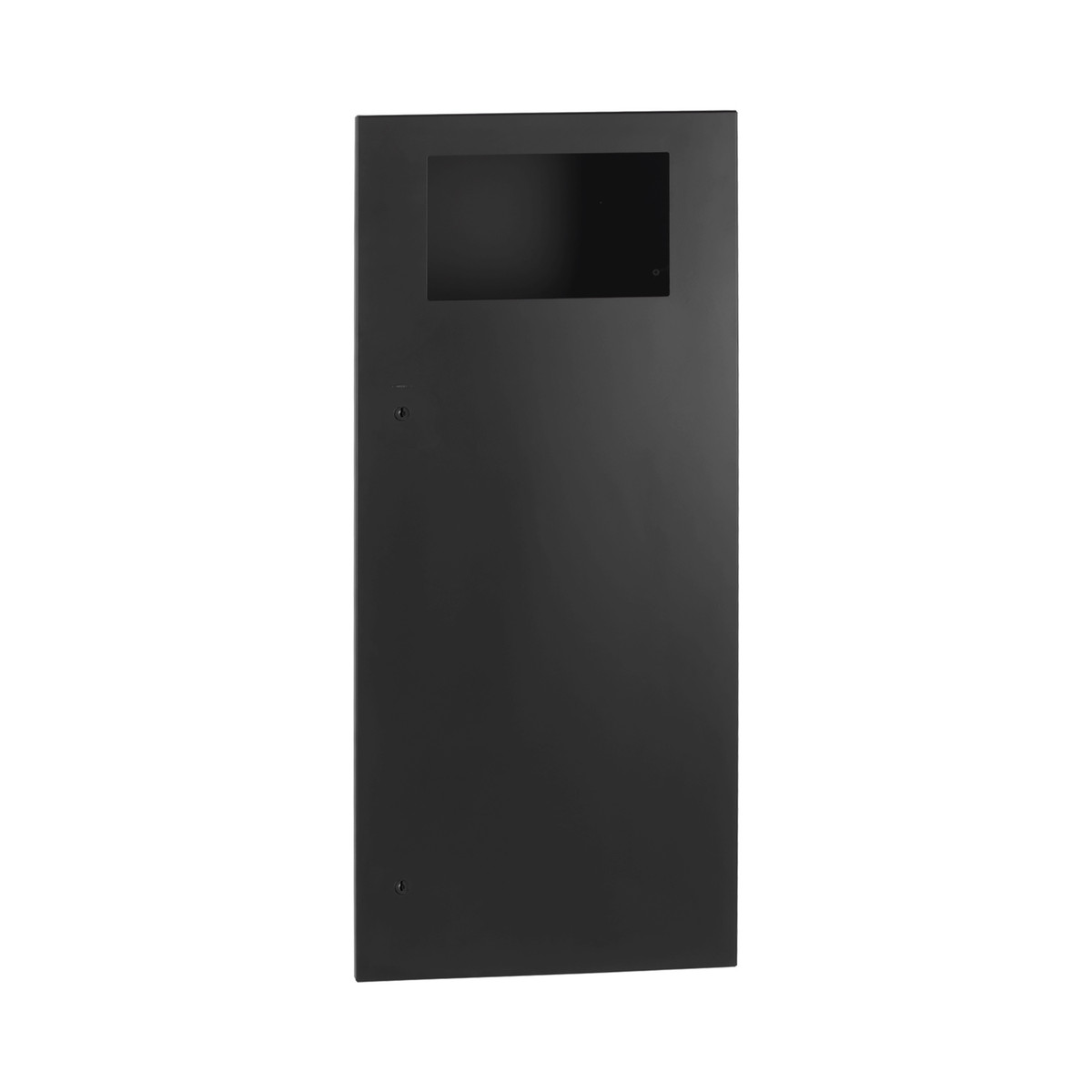 Bobrick B-35643 Recessed Waste Receptacle, Satin Finish, 12-Gallon — Matte Black