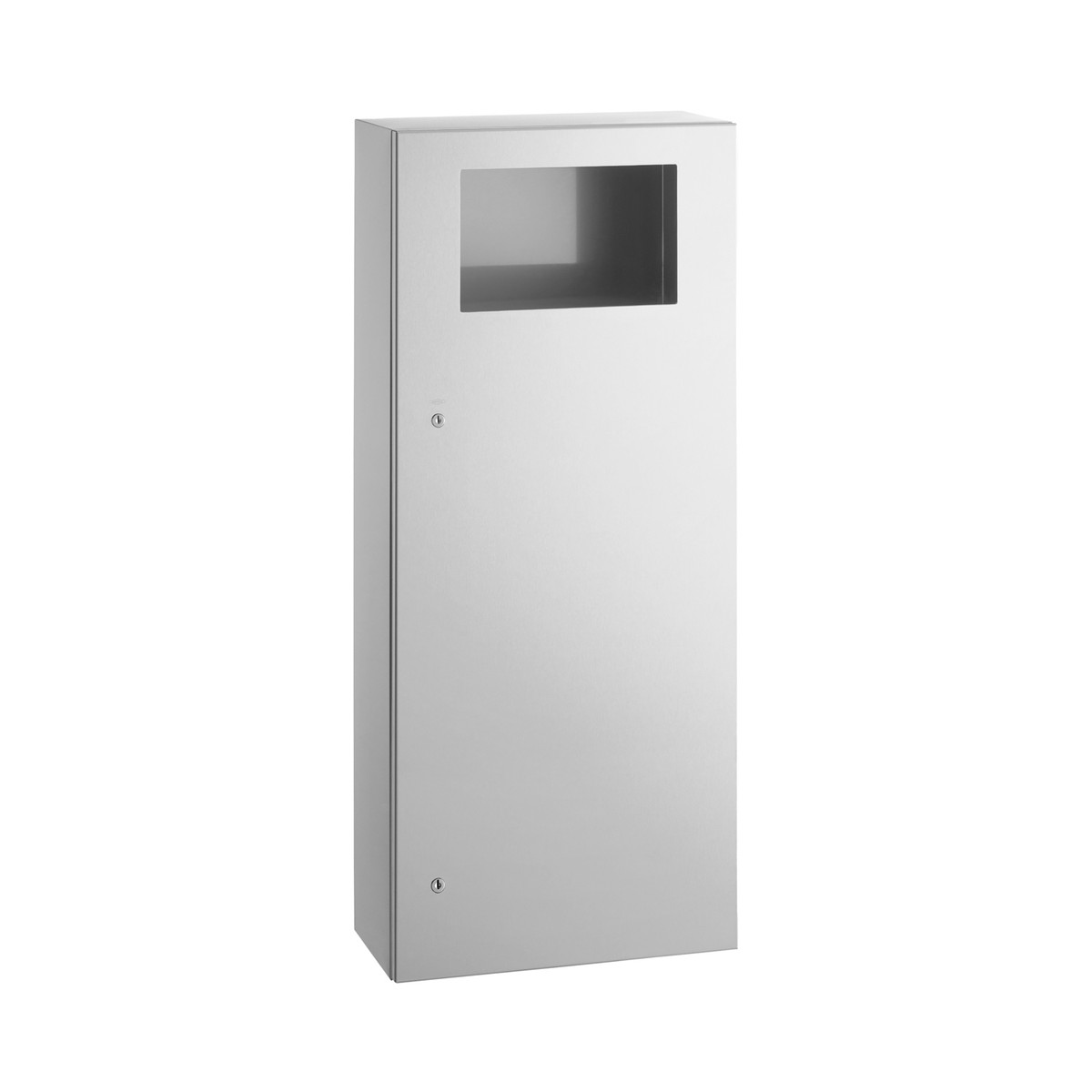 Bobrick B-35649 Surface-Mounted Waste Receptacle, Satin Finish, 12-Gallon — Standard