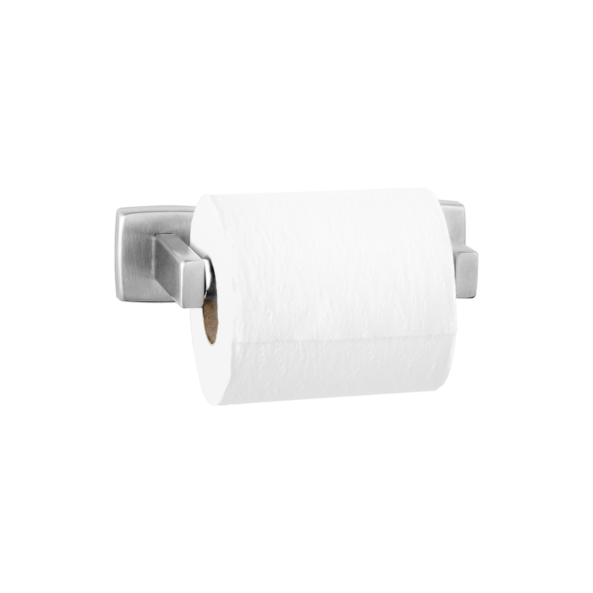Bobrick Surface-Mounted Toilet Tissue Dispenser, Bright Polished, One Roll — Satin Finish