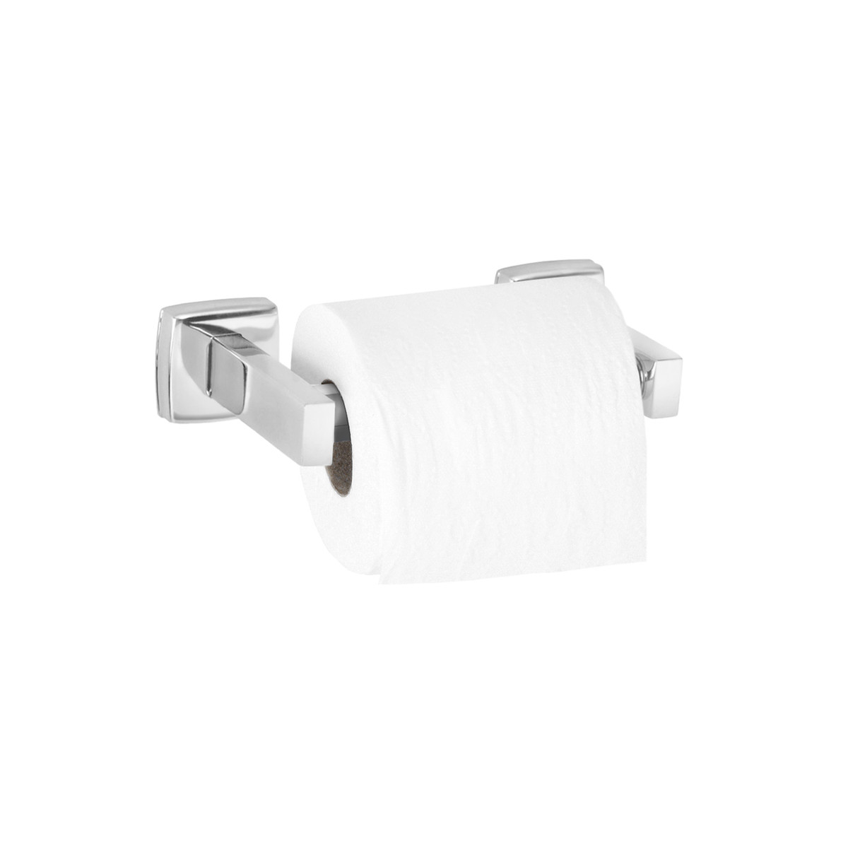 Bobrick Surface-Mounted Toilet Tissue Dispenser, Bright Polished, One Roll — Satin Finish