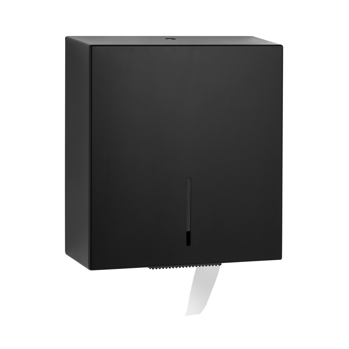 Bobrick Surface-Mounted Jumbo Toilet Roll Holder, Fino Collection — Matte Black