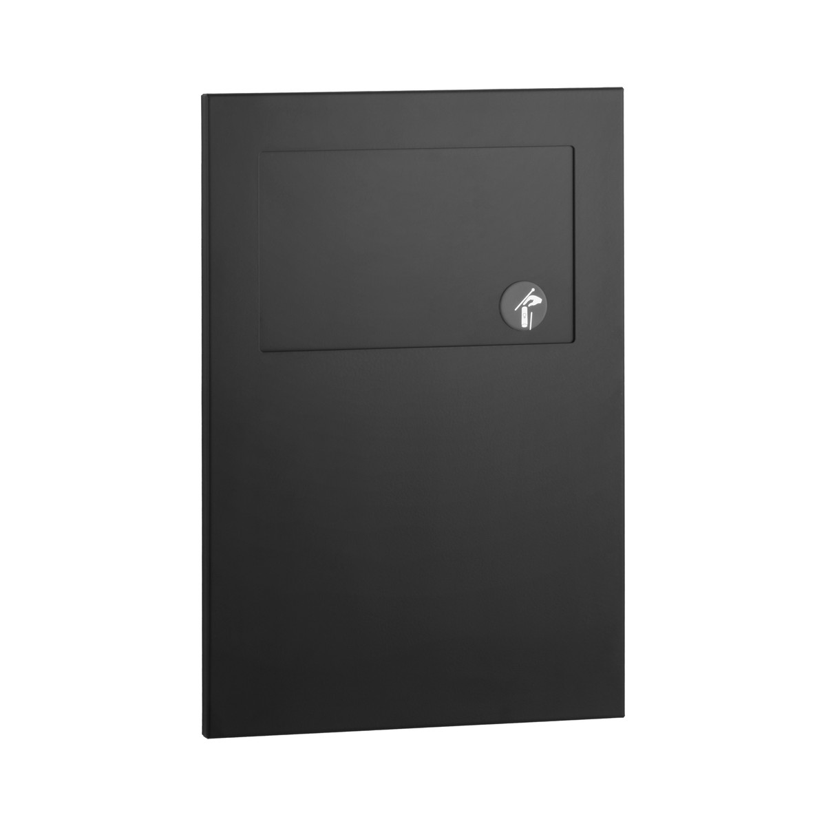 Bobrick Recessed Sanitary Napkin Disposal, Satin Finish, 1.3-Gallon — Matte Black