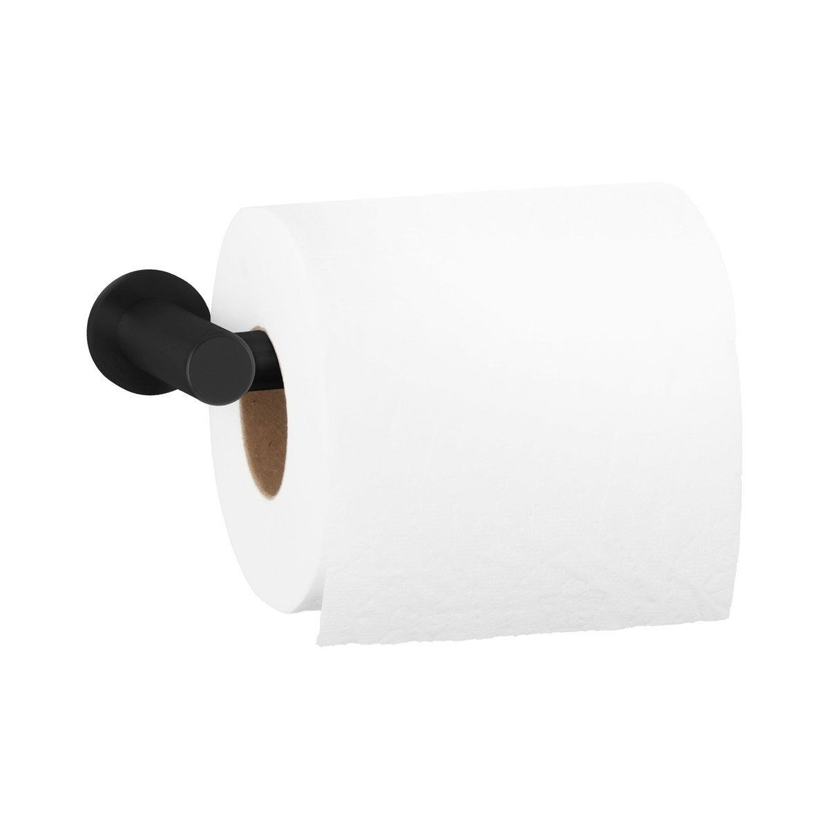 Bobrick Surface-Mounted Toilet Tissue Dispenser, Fino Collection, Satin Finish, One Roll — Matte Black