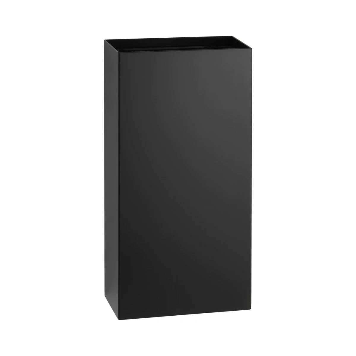 Bobrick B-9279 Surface-Mounted Waste Receptacle, Fino Collection, Satin Finish, 6-Gallon — Matte Black
