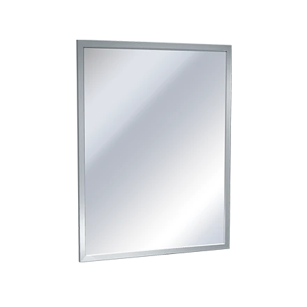 ASI Stainless Steel Inter-Lok Angle Frame Mirror - Variable Reflective Surfaces and Sizes - 0600 Series - 0600-T1624 — 16" x 30"