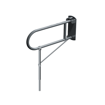 ASI Swing-Up Grab Bar with Support Leg - 3420 — Peened