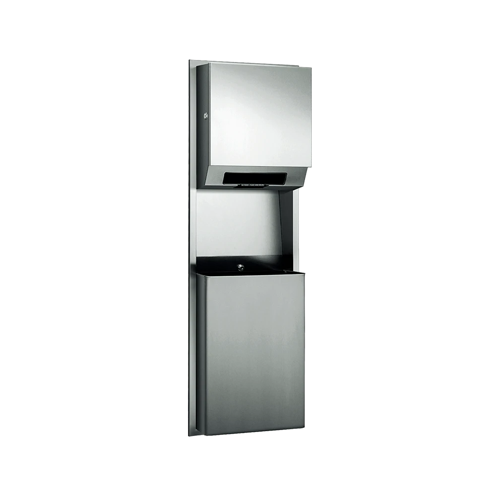 ASI Simplicity™ Automatic Roll Paper Towel Dispenser & Waste Receptacle, Battery Operated - Recessed, 12 gal. - 646924A