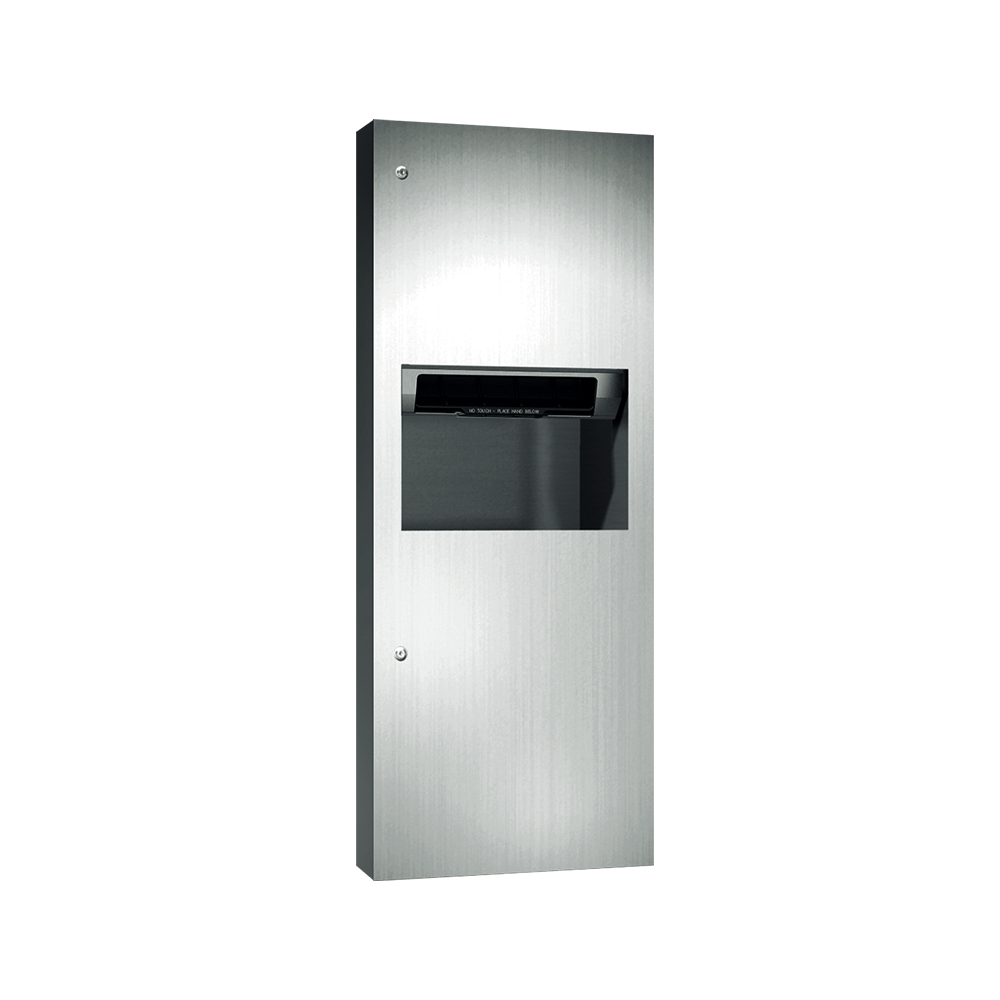 ASI Simplicity™ Automatic Roll Paper Towel Dispenser & Waste Receptacle, 110-240V / AC - SEMI-RECESSED - 64696AC-6