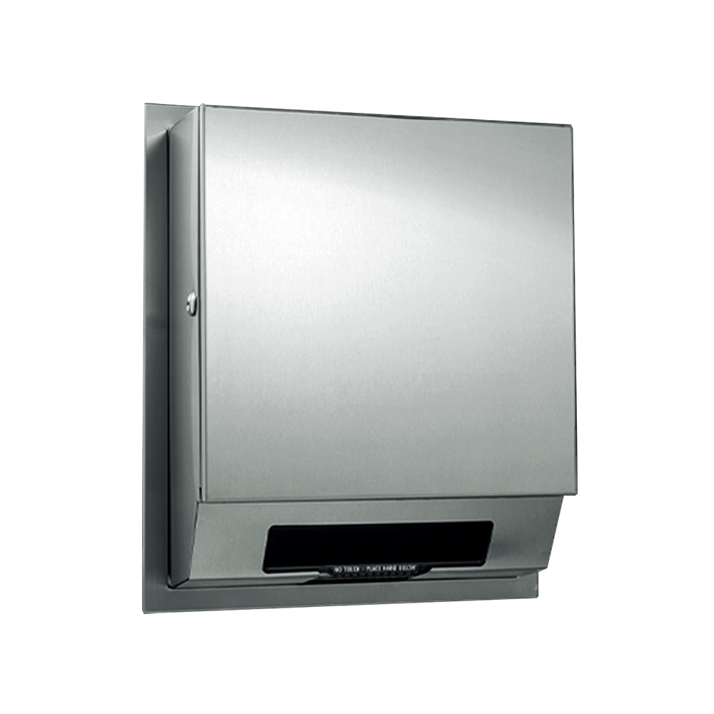 ASI Simplicity™ Automatic Roll Towel Dispenser, 110-240V/AC - Semi-Recessed - 68523AC-4