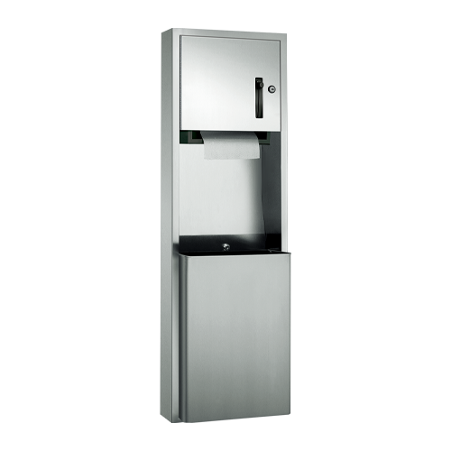 ASI Traditional™ Roll Paper Towel Dispenser & Waste Receptacle - Surface Mounted - 04692-9