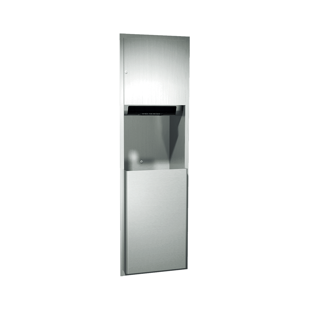 ASI Traditional™ Automatic Roll Paper Towel Dispenser & Waste Receptacle, 110-240V / AC - Recessed - 04692AC
