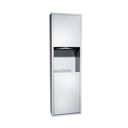 ASI Traditional™ Paper Towel Dispenser & Waste Receptacle - Semi-Recessed - 04697-4