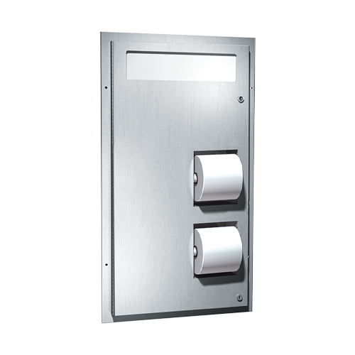 ASI Toilet Seat Cover & Toilet Tissue Dispenser (Dual Access) - Partition Mounted - 0484-HCR