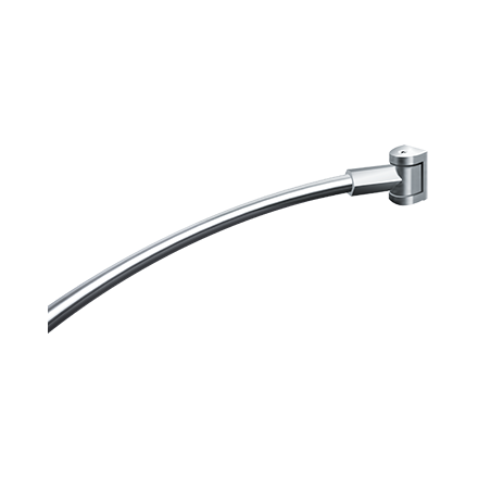 ASI Shower Curtain Rod, Curved w/ Mounting Brackets, 1” Dia - Various Lengths - 1201-B