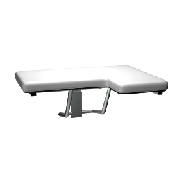 ASI Folding Shower Seat  - L-Shaped, Left Hand, ADA - Padded w/ Phenolic Core - 33"W - 8205-L