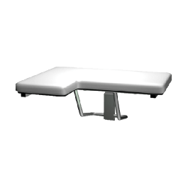 ASI Folding Shower Seat  - L-Shaped, Right Hand, ADA - Padded w/ Phenolic Core - 33"W - 8205-R