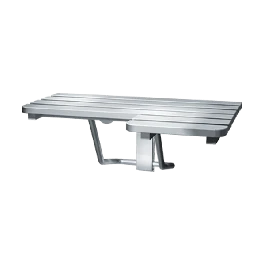 ASI Folding Shower Seat  - Left Hand, ADA - Stainless Steel - 33"W - 8208-L