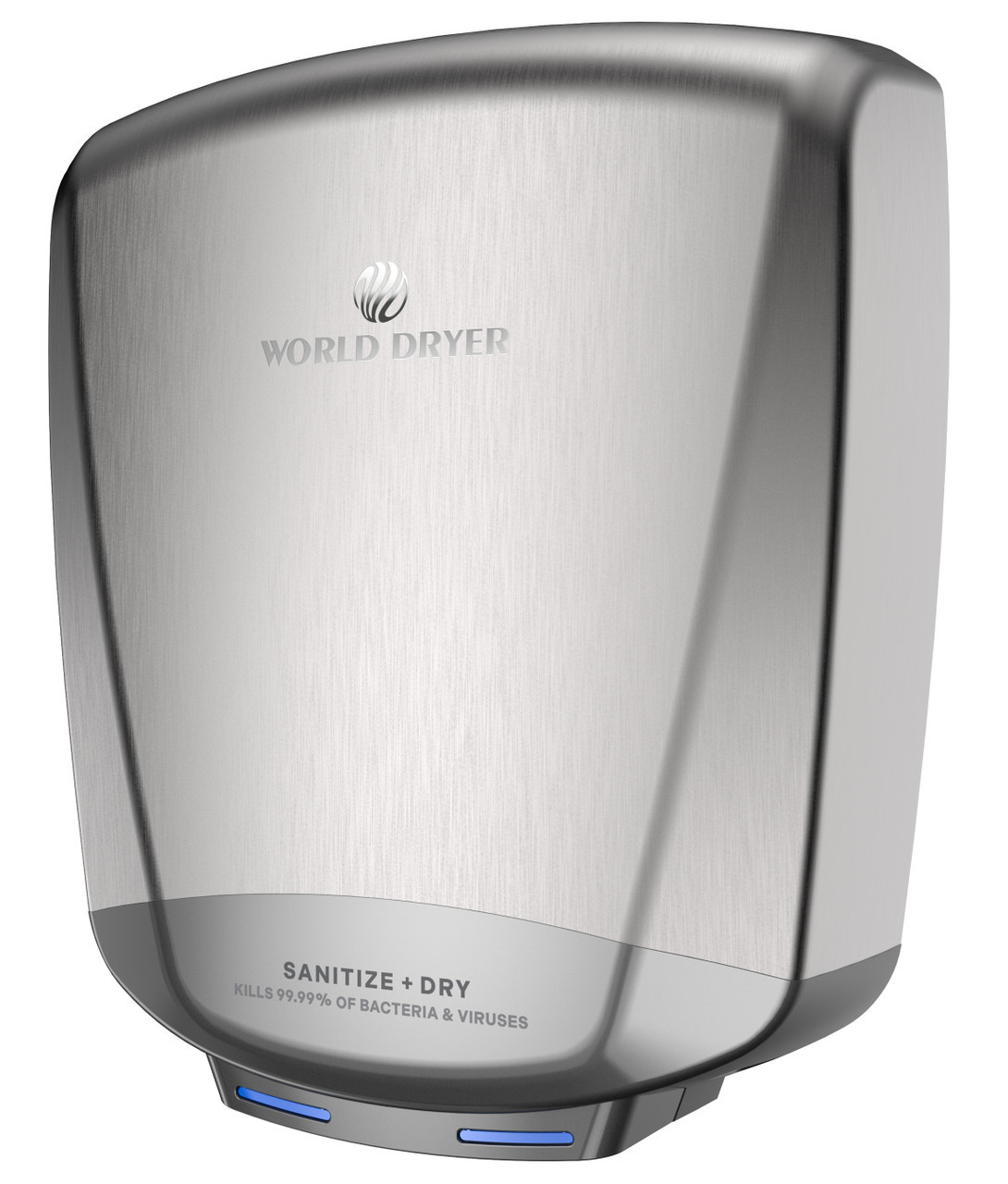 World Dryer SANITIZE + DRY S-773A  Stainless Steel Automatic Surface-Mount Sanitizing Hand Dryer | 120-277V, 950-1,150W