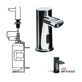 ASI EZ FILL™ - Stand Alone LIQUID Soap Dispenser (Batt./not incl) Polished Finish, 1L - 0391-1A