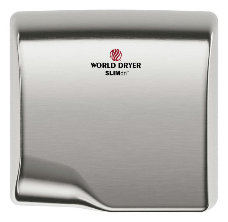 WORLD DRYER® L-973A SLIMdri® | Hand Dryer - Automatic Brushed Stainless Steel Universal Voltage Surface-Mounted | ADA Compliant